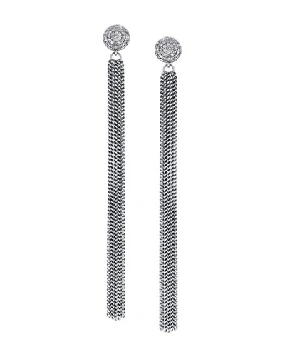 Sheryl Lowe Extra-long Diamond & Fringe Earrings