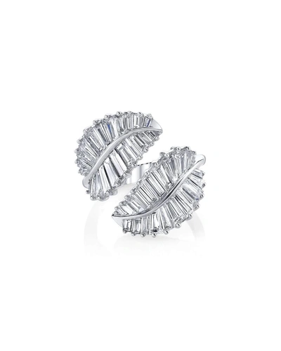 Anita Ko Palm Leaf 18k White Gold & Diamond Ring