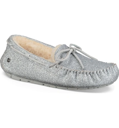 Ugg Dakota Sparkle Slippers In Silver