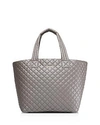 Mz Wallace Large Metro Tote In Sable Metallic/gold