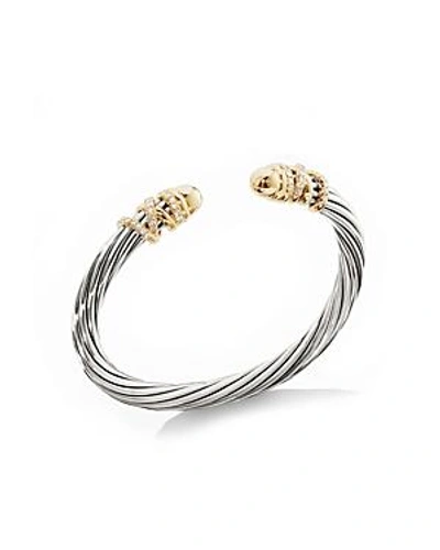 David Yurman Women's Helena 18k Gold & Sterling Silver Pavé Diamond Cuff Bracelet