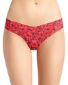 Commando Print Microfiber Thong In Classic Rose