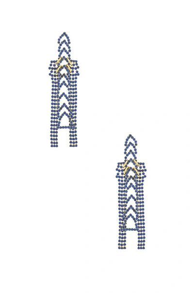 Laruicci Crystal Chain Earrings In Metallic Gold