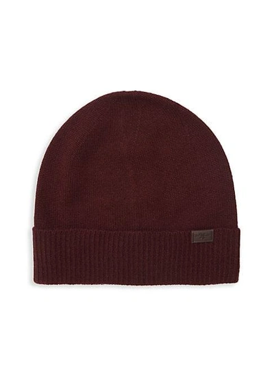 Hickey Freeman Cashmere Beanie In Brick Red