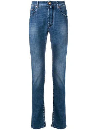 Jacob Cohen Fade-effect Slim Jeans In Blue