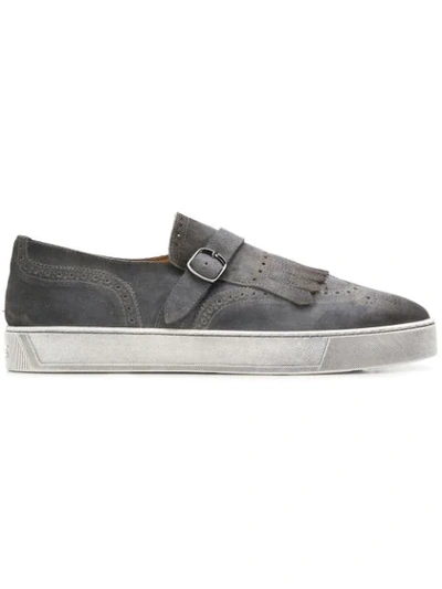Santoni Monk Strap Slip-on Shoes - Grey