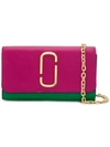 Marc Jacobs Saffiano Mini Chain Wallet In Green