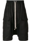 Rick Owens Shorts Mit Tiefem Schnitt In Black