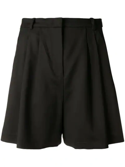 Pinko Satin Side Stripe Mini Skirt In Black