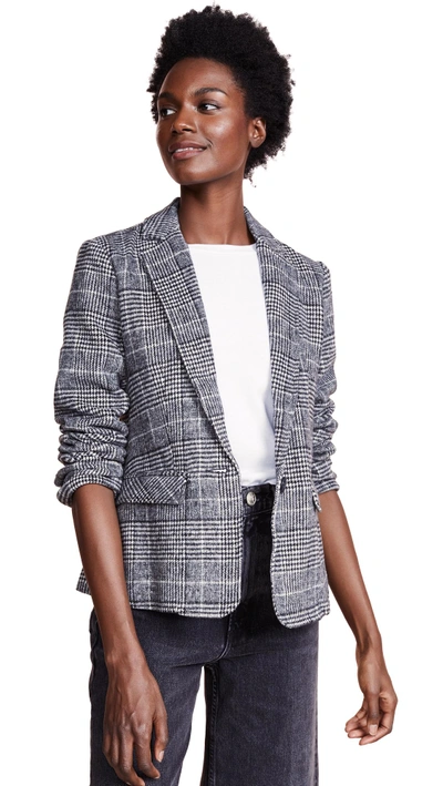 Cupcakes And Cashmere Bela Plaid Blazer In Black