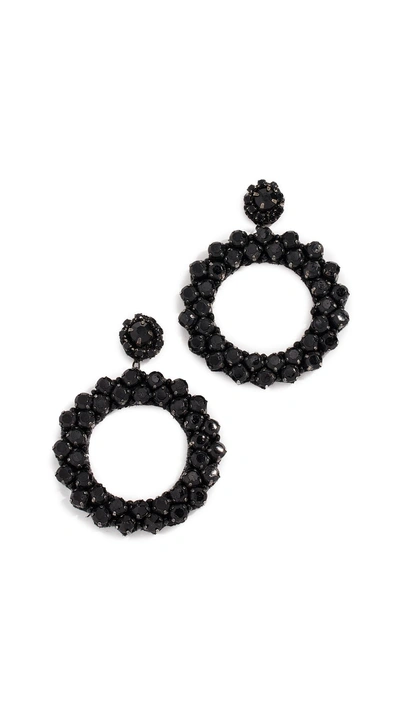 Deepa Gurnani Amorax Earrings In Black