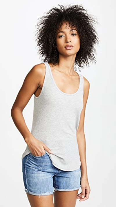 Splendid 2x1 Rib Tank In Heather Grey