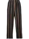 Forte Forte Striped Loose Trousers - Black
