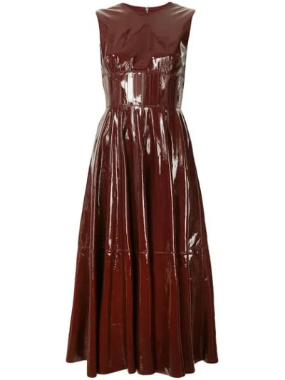 Alex Perry Flared Midi Dress In Red