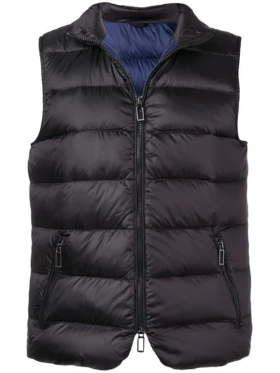 Paoloni Quilted Gilet In Black