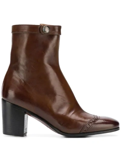 Alberto Fasciani Heeled Ankle Boots In Brown