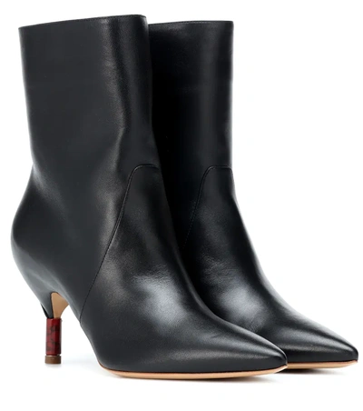 Gabriela Hearst Mariana Leather Ankle Boots In Black