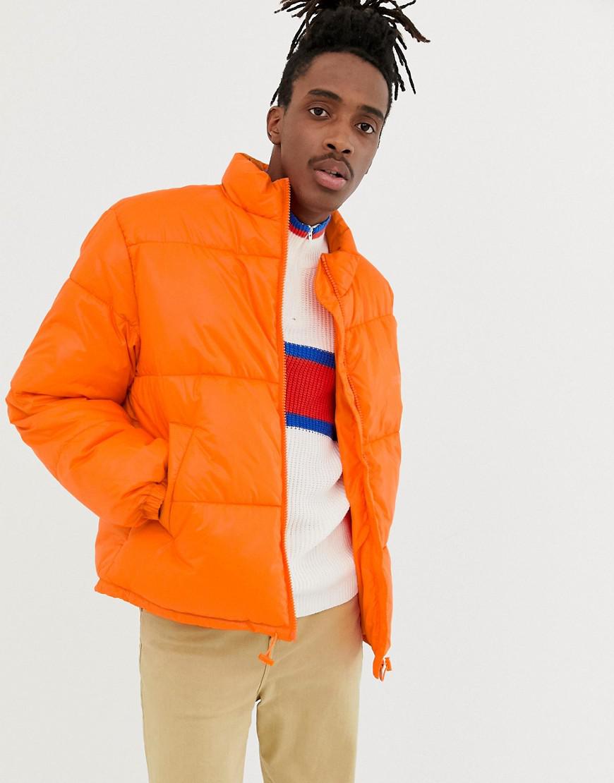 cheap monday puffer trucker jacket