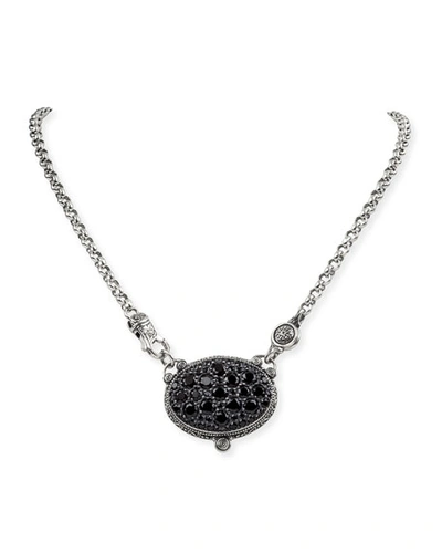 Konstantino Black Spinel Pendant Necklace