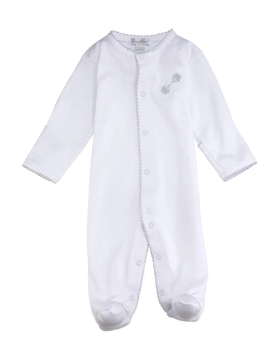 Kissy Kissy Rattle Footie Playsuit In White