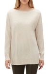 Lafayette 148 Cashmere Relaxed Pullover Sweater In Oatmeal