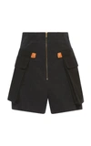 Loewe Cargo Cotton Shorts In Black