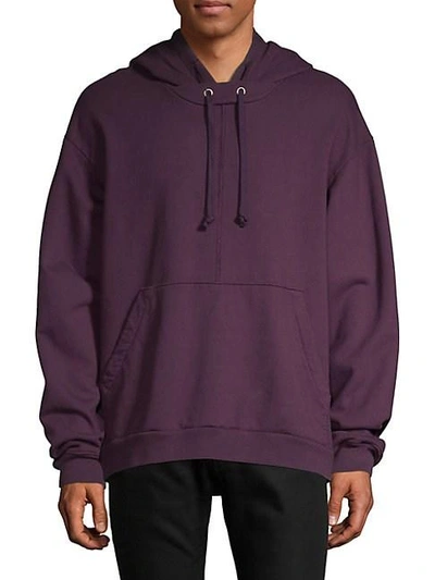 Drifter Infra Cotton Hoodie In Blackberry