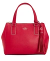 Kate Spade Kingston Drive - Small Alena Leather Satchel In Heirloom Red