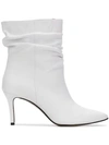 Marc Ellis White Leather Draped Ankle Boots