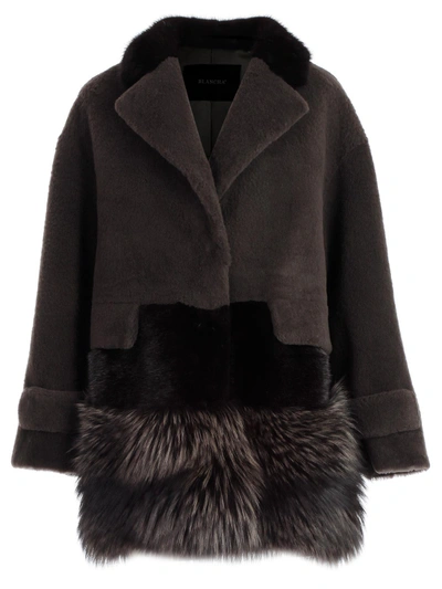 Blancha Fur Paneled Jacket In Licorice