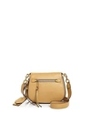 Marc Jacobs Recruit Nomad Small Leather Saddle Bag In Golden Beige/gold