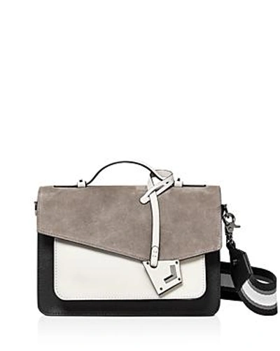 Botkier Cobble Hill Calfskin Leather Crossbody Bag - Grey In Winter Grey Combo