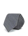 Theory Textured Solid Weave Skinny Tie In Gray