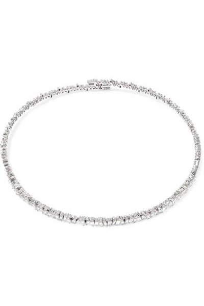 Suzanne Kalan 18-karat White Gold Diamond Choker