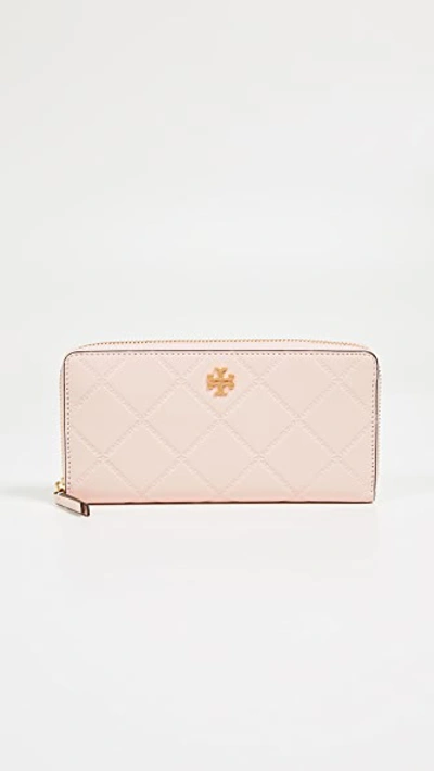 Tory Burch Georgia Zip Continental Wallet In Shell Pink