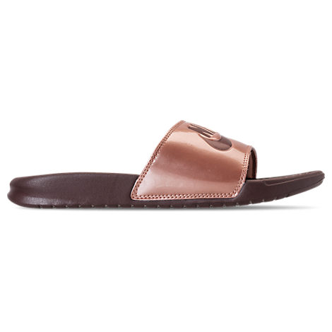 nike slippers brown
