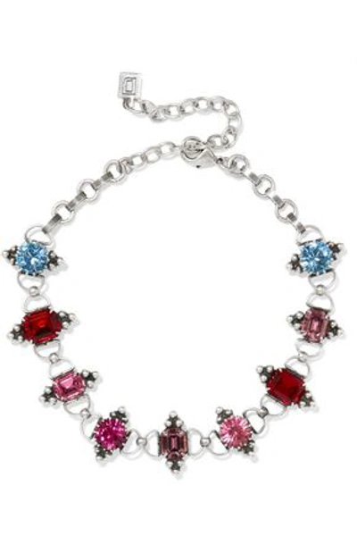 Dannijo Woman Odell Oxidized Silver Crystal Choker Multicolor