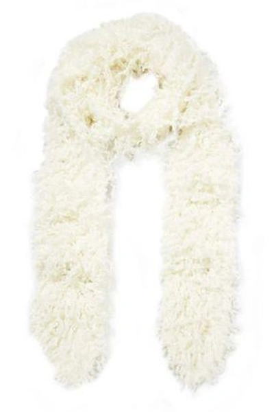 Missoni Faux Shearling Scarf In Ivory