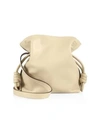 Loewe Flamenco Knot Small Leather Shoulder Bag In Ash