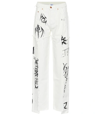 Vetements X Levi's® High-rise Wide-leg Jeans In White