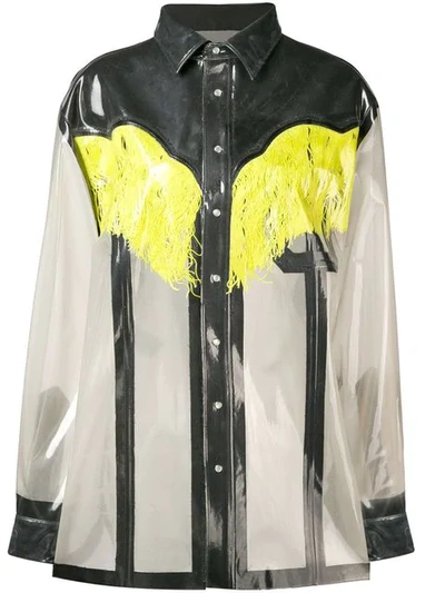 Maison Margiela Sheer Western Shirt In Basic