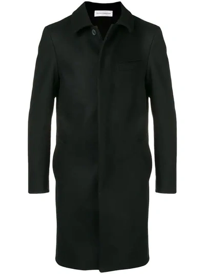 Faith Connexion Midi Single Breasted Coat In Black