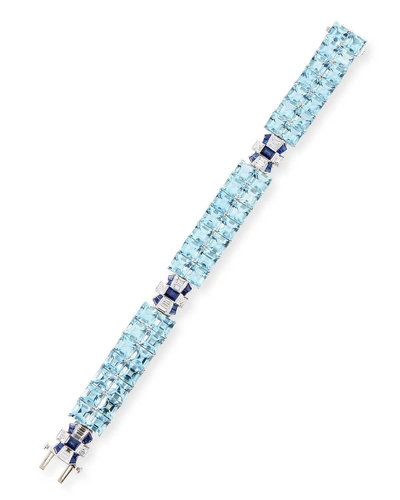 Oscar Heyman Platinum Aquamarine Bracelet