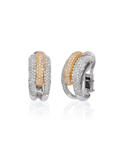 Andreoli 18k 2-tone Gold Diamond Earrings