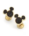 Cufflinks, Inc 90th Anniversary Mickey Mouse Disney Cuff Links In Black/gold
