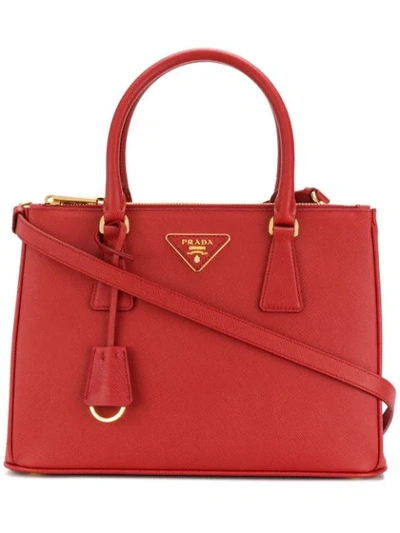 Prada Medium Galleria Tote Bag In Red