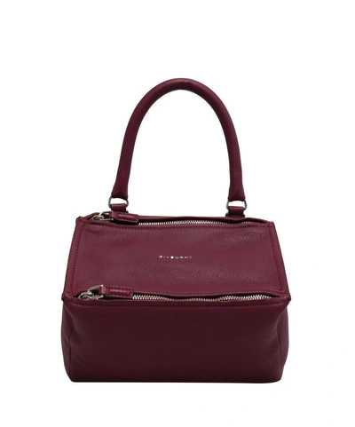 Givenchy Pandora Small Leather Bag In Rosso