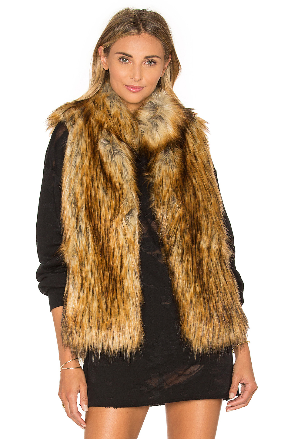 Bb Dakota Colton Faux Fur Vest In Red Fox | ModeSens