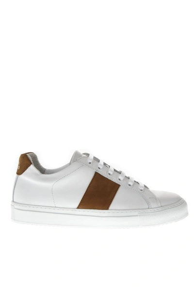 National Standard 4 Edition White Leather Sneakers In Black
