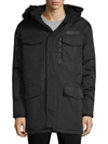 Noize Amsterdam Faux Fur-trimmed Hooded Jacket In Black